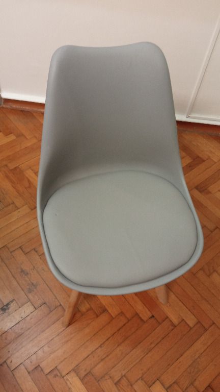 Καρέκλα PP-PU γκρι - φυσικό πόδι  ΠΡΟΣΦΟΡΑ 29,00 ευρώ !!!