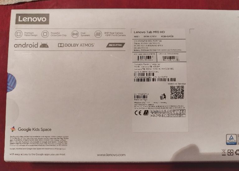 Lenovo Tab M10 HD 10.1” Wi-Fi 4GB/ 64GB