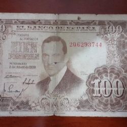 Παλιό Ισπανικό Χαρτονόμισμα του 1953