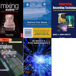 5 βιβλία ακουστικής,ηχογράφησης,μίξης και mastering,30 ευρώ