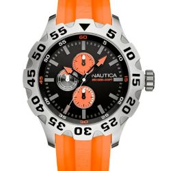 Ρολόι Ανδρικό Nautica Orange Rubber A15565G