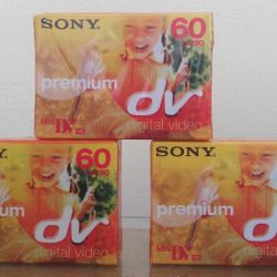 3 κασέτες κάμερας Sony MiniDV SP0/LP90