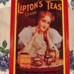 vintage Lipton Tea Ceylon κουτί τσιγκινο παλιό από UK