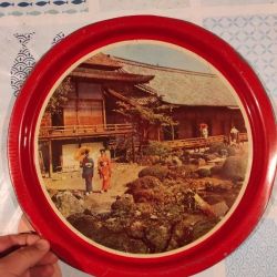 Δίσκος σερβιρίσματος τσιγκινος από την Ιαπωνία του 1970
