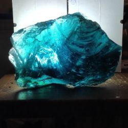 Διακοσμητικός Βράχος από Γυαλι χρώματος μπλε