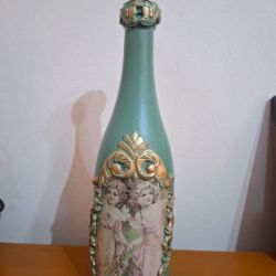 Χειροποίητο διακοσμητικό μπουκάλι vintage