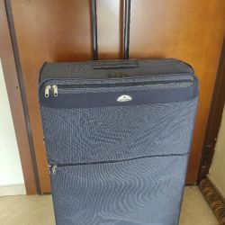 Βαλίτσα μεγάλη μπλε ύφασμα Samsonite με ροδες