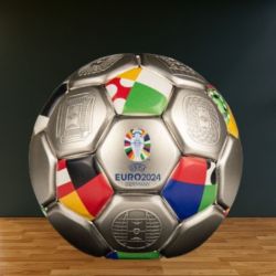 10 Δολάρια 3oz Ασήμι 999 UEFA EURO 2024 Σφαιρικό Νόμισμα Μπά