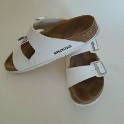 Δερμάτινες ανατομικές παντόφλες BIRKENSTOCK  No35