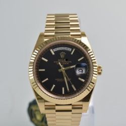 Rolex Replica Day-Date 40mm Αυτόματο Gold Black Diamond