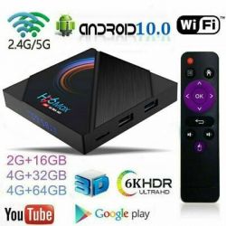 TV Box H96max 6K/android 10 OS /4gb RAM /32GB Μνήμη/wifi 2,4